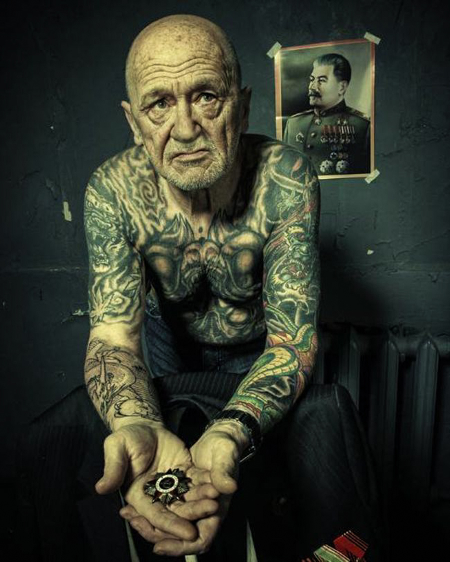 Old People with Tattoos  Self Tattoo